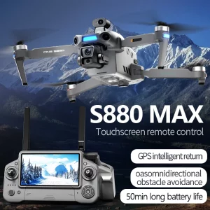 Buy S880 Aerial Photography Fishing Drone with Touch Remote Control 8K Camera 3-Axis Gimbal Night Shooting Obstacle Avoid GPS Return in Ghana.