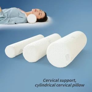Buy Cervical Neck Roll Memory Foam Pillow Bolster Pillow for Bed Support Round Pillows for Bed, Legs, Back and Yoga in Ghana.