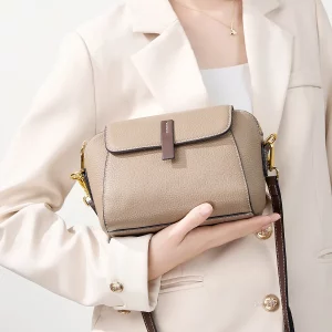 Buy 100% Cowhide Genuine Leather Women's Shoulder Bag Fashion Daily Small Crossbody Bag Luxury Design Fmale Niche Bag As gift in Ghana.