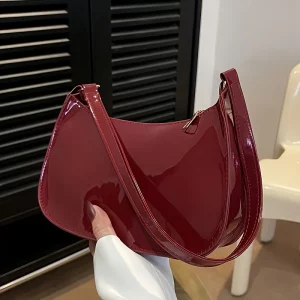 Stylish Solid Color Shoulder Bag, Mini Women'S Underarm Bag, Secure Zipper Wallet, Phone Pouch, Perfect Gift Choice, Fixed Strap