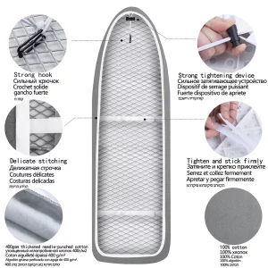 Buy Resistant, Pad With Heat Cover Heavy Reflective Scorch Cotton Ironing Padding Cloth Duty Board 140x50cm in Ghana.