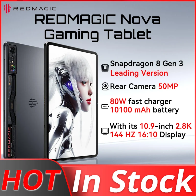 Buy Redmagic Nova Gaming Tablet NP03J Snapdragon 8 Gen 3 Leading Version 10.9" 2880 x 1800 50MP 10100mAh 80W Type-C in Ghana.